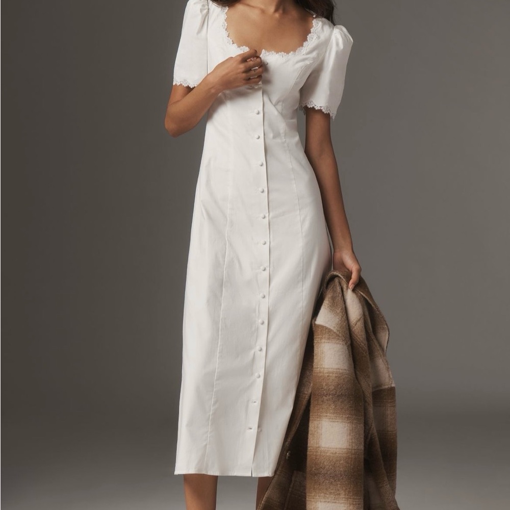 Reformation Alida White Dress